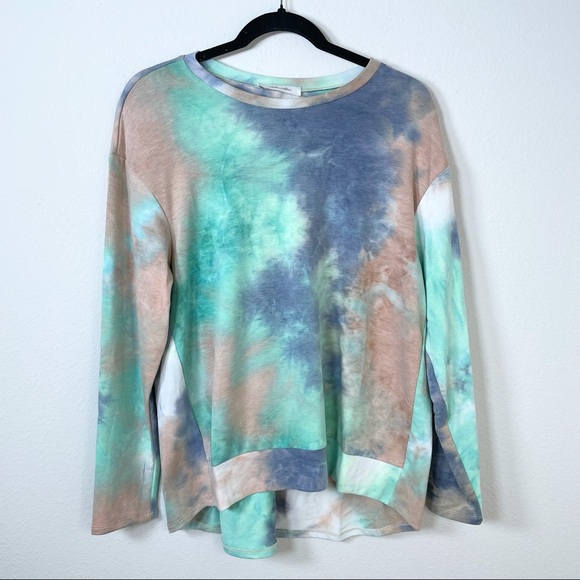 White Willow Tie Dye Long Sleeve Shirt Sz M - Picture 10 of 11
